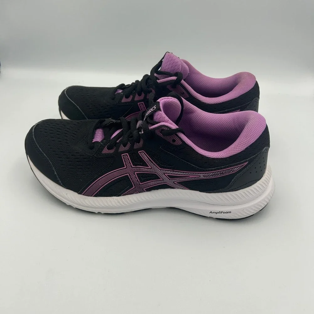 ASICS Gel Contend Women's Running Shoes Athletic Sneakers Black‎ Purple Size 7.5